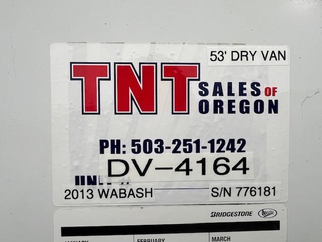 2013 WABASH 53u2019 WABASH HIGH CUBE SWING DOOR DRY VAN 9035226803