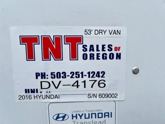 2016 HYUNDAI 53u2019 HYUNDAI HIGH CUBE SWING DOOR DRY VAN 9036153314