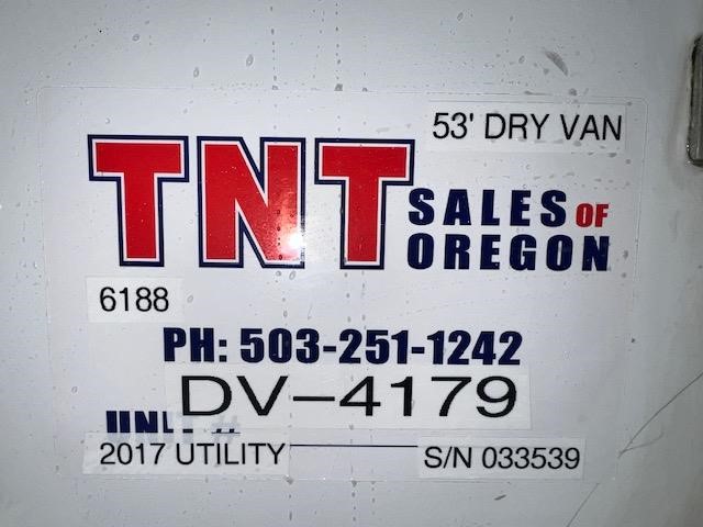 2017 UTILITY UTILITY 53u2019 HIGH CUBE PAPER SPEC DRY VAN 9036660294