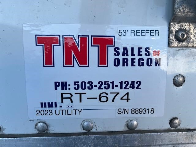 2023 UTILITY 53' TANDEM AXLE SWING DOOR REEFER 9038198054