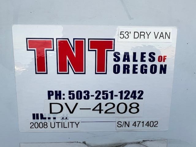 2008 UTILITY 53' QUAD AXLE HIGH CUBE DRY VAN 9043084537