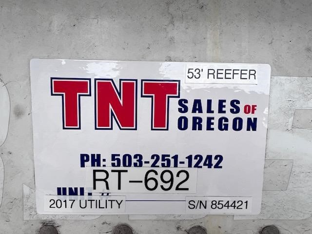 2017 UTILITY 53' TANDEM AIR RIDE SWING DOOR REEFER 9045428894